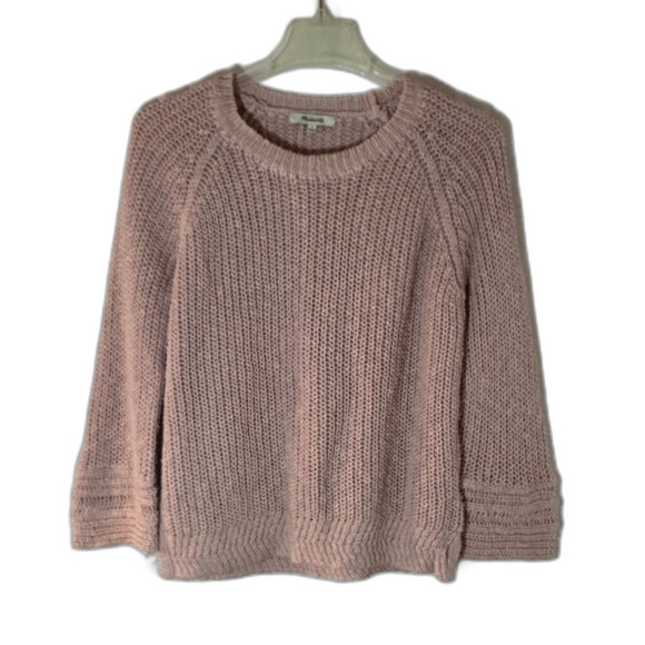 Madewell Pink Chunky Knit Crew Neck Sweater Style F0254 - Picture 1 of 4